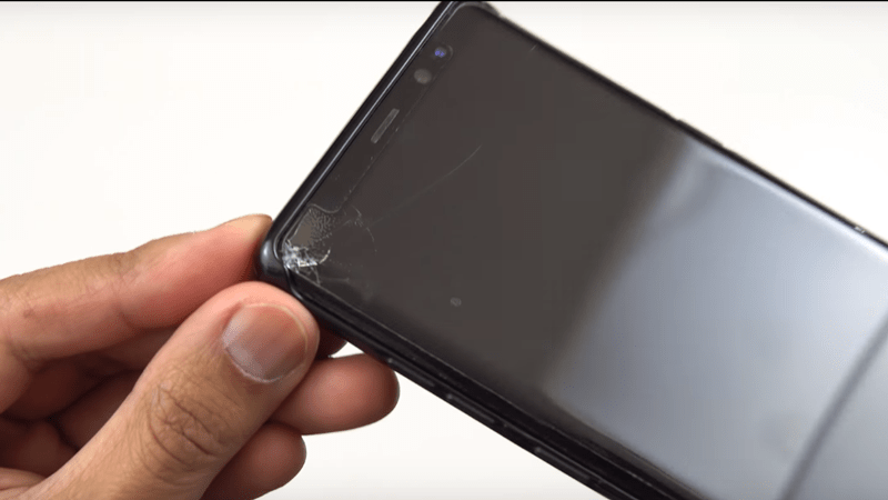 Samsung Note 8 bị rơi vỡ chết đen màn hình