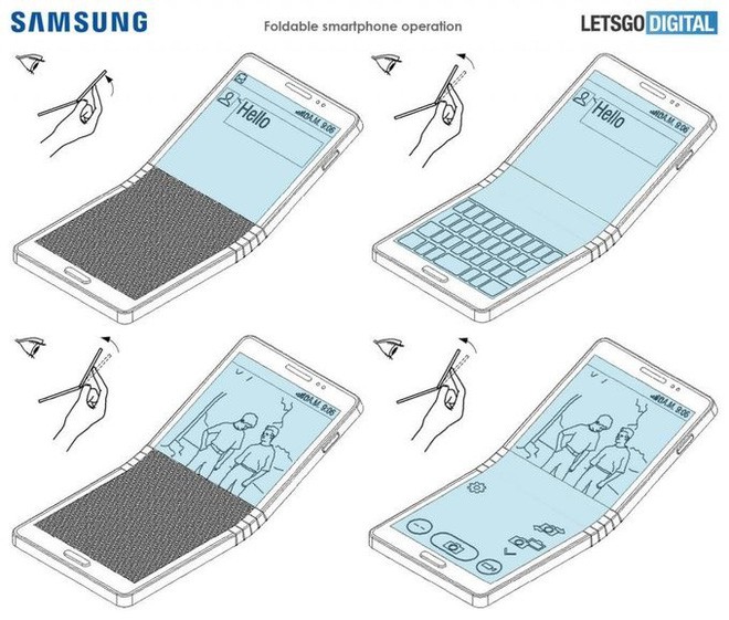 Chiếc điện thoại Samsung màn hình gập.